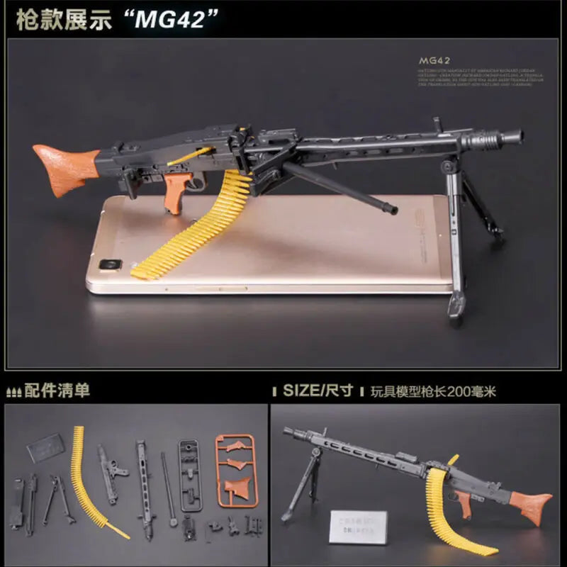 1:6 Scale Mini Gun Model Building Bricks Set