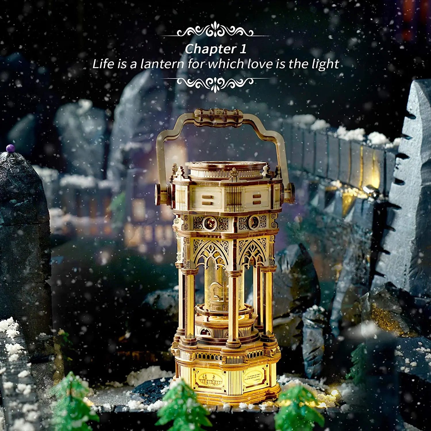 Robotime Rokr Starry Night 3D Wooden Music Box Kit