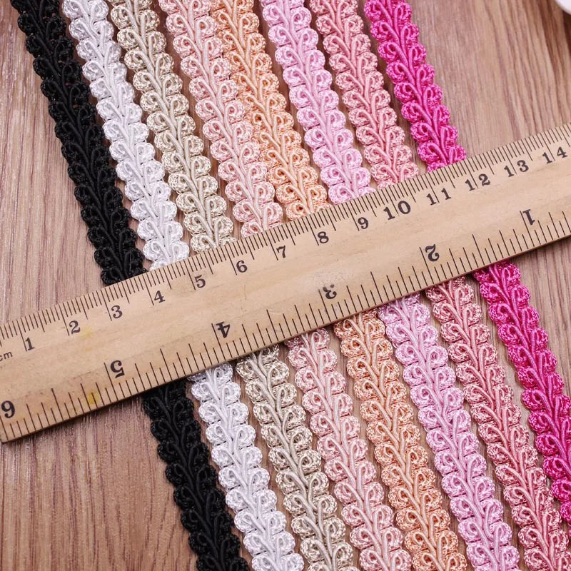 10Y Gold Silver Braided Lace Trim Ribbon