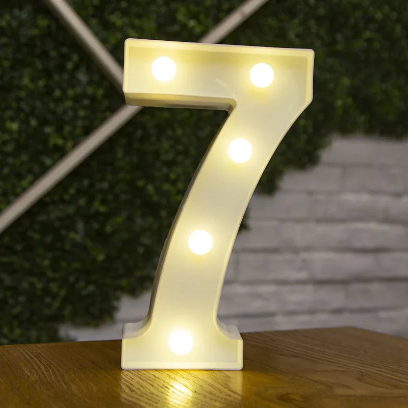 LED Alphabet and Number Light for Party Decor