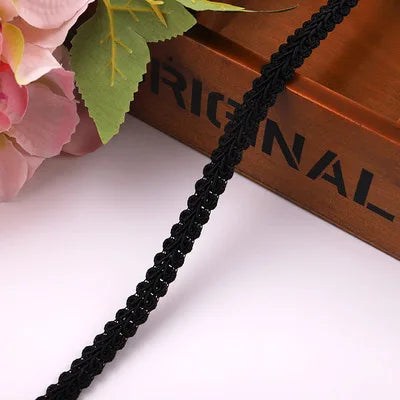 10Y Gold Silver Braided Lace Trim Ribbon