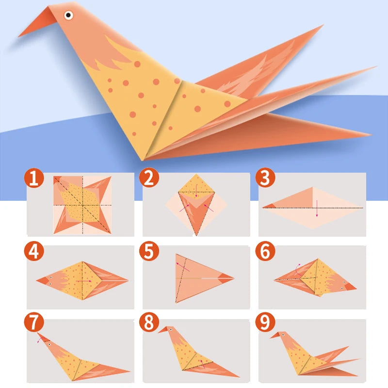 Origami Kit with Paper and Guide Book for Kids