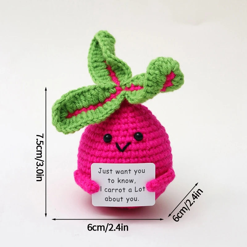 Positive Crochet Doll Kit – Handmade Gift with Affirmation Card