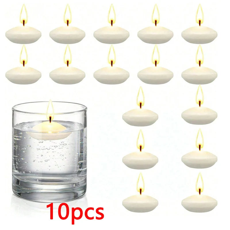 Floating Unscented Disc Candles for Romantic Decor