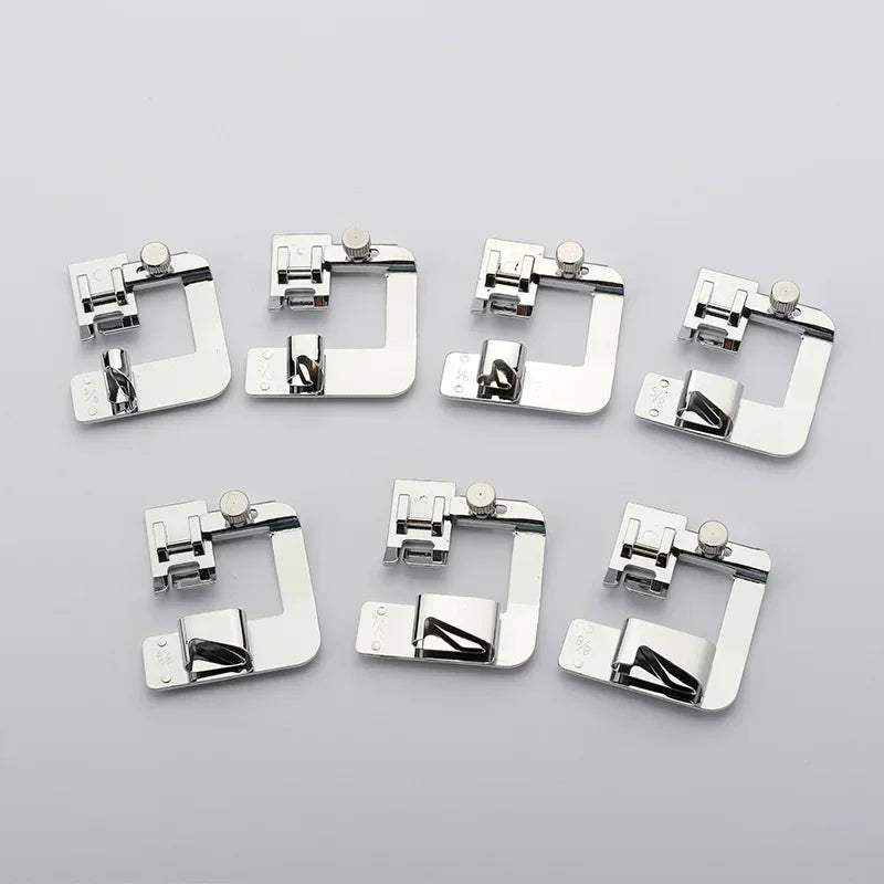 1pc Rolled Hem Presser Foot – 13/19/22mm for Domestic Sewing Machines