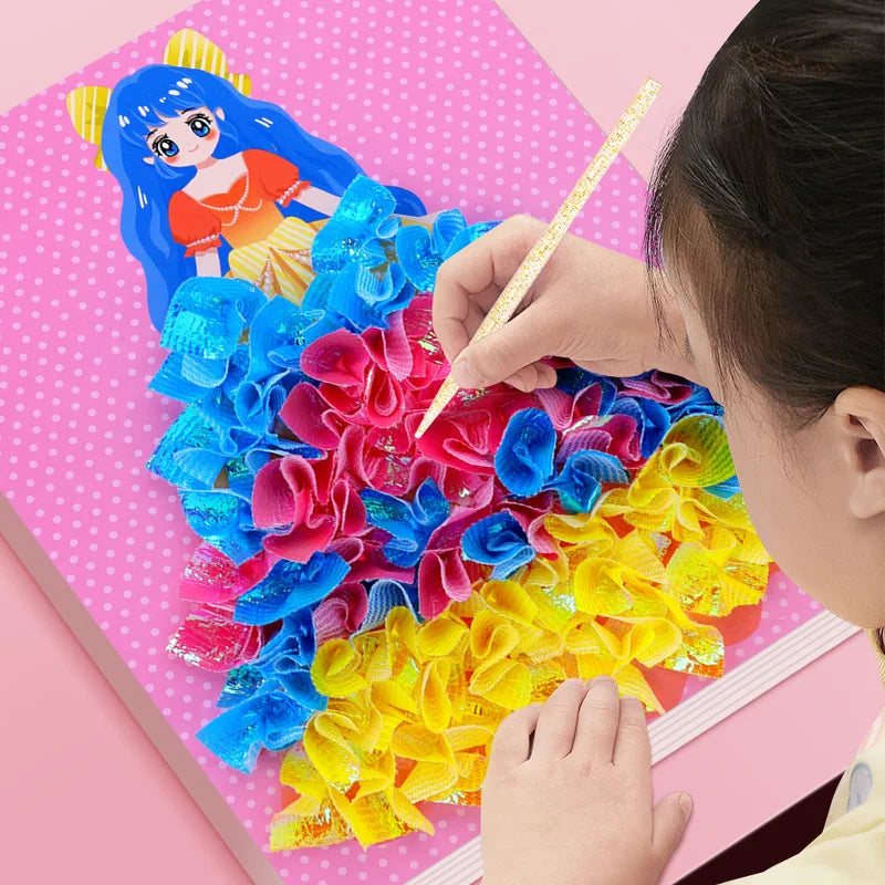 DIY Puzzle Puncture Painting Card Set for Kids