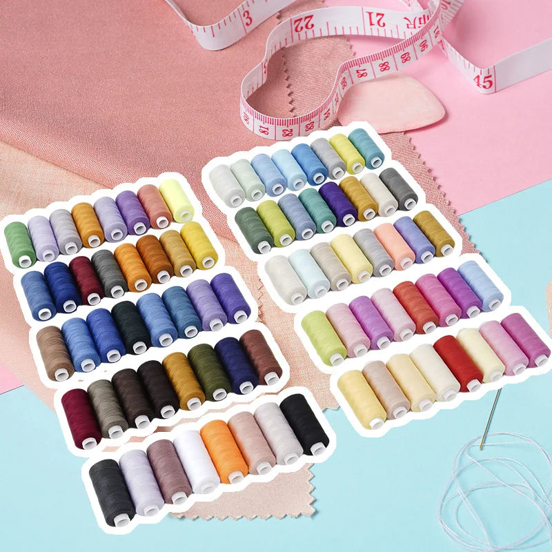 10-Color Polyester Sewing Thread Set – 400 Yards Each