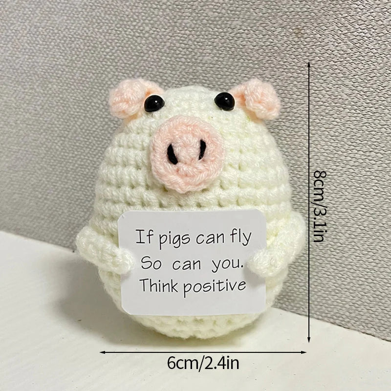 Positive Crochet Doll Kit – Handmade Gift with Affirmation Card