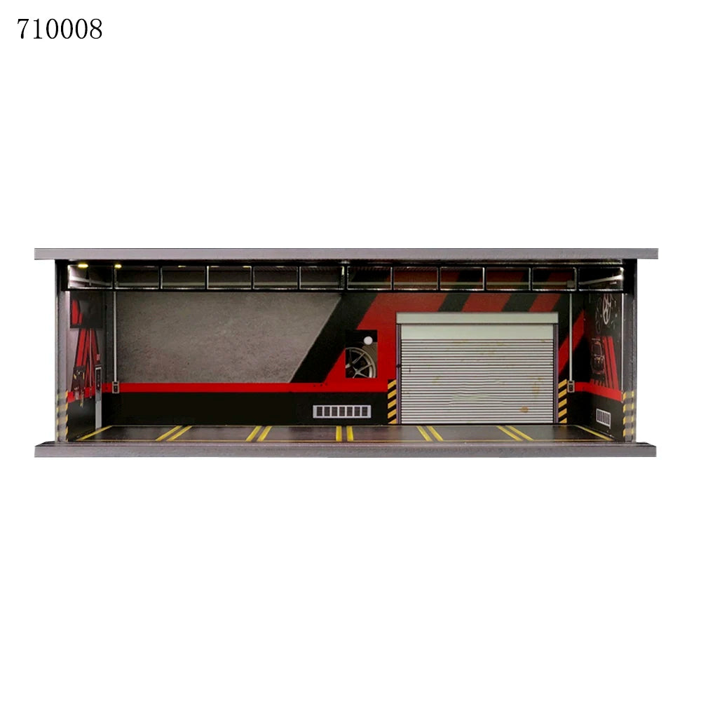 GFans 1:64 Scale Car Garage Diorama Model with LED Lights