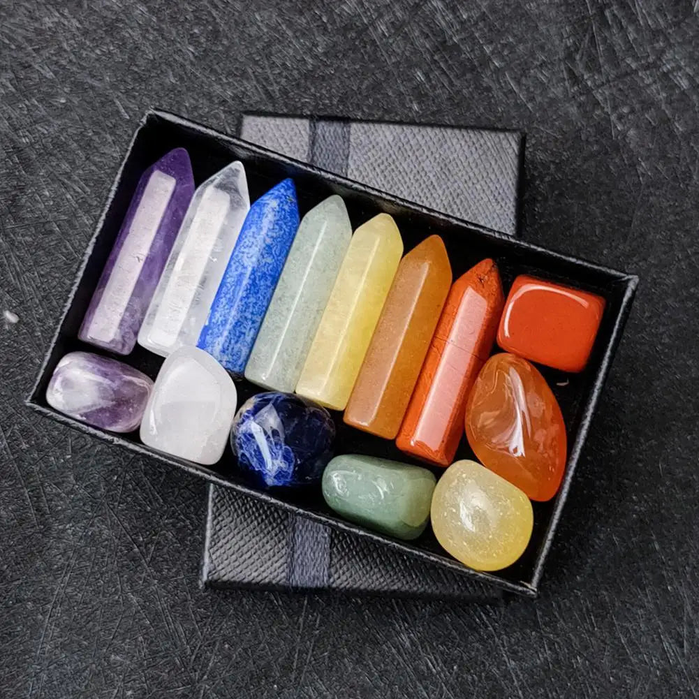 Chakra Crystal Healing Stones Gift Set – Natural Quartz Mineral Home Decor