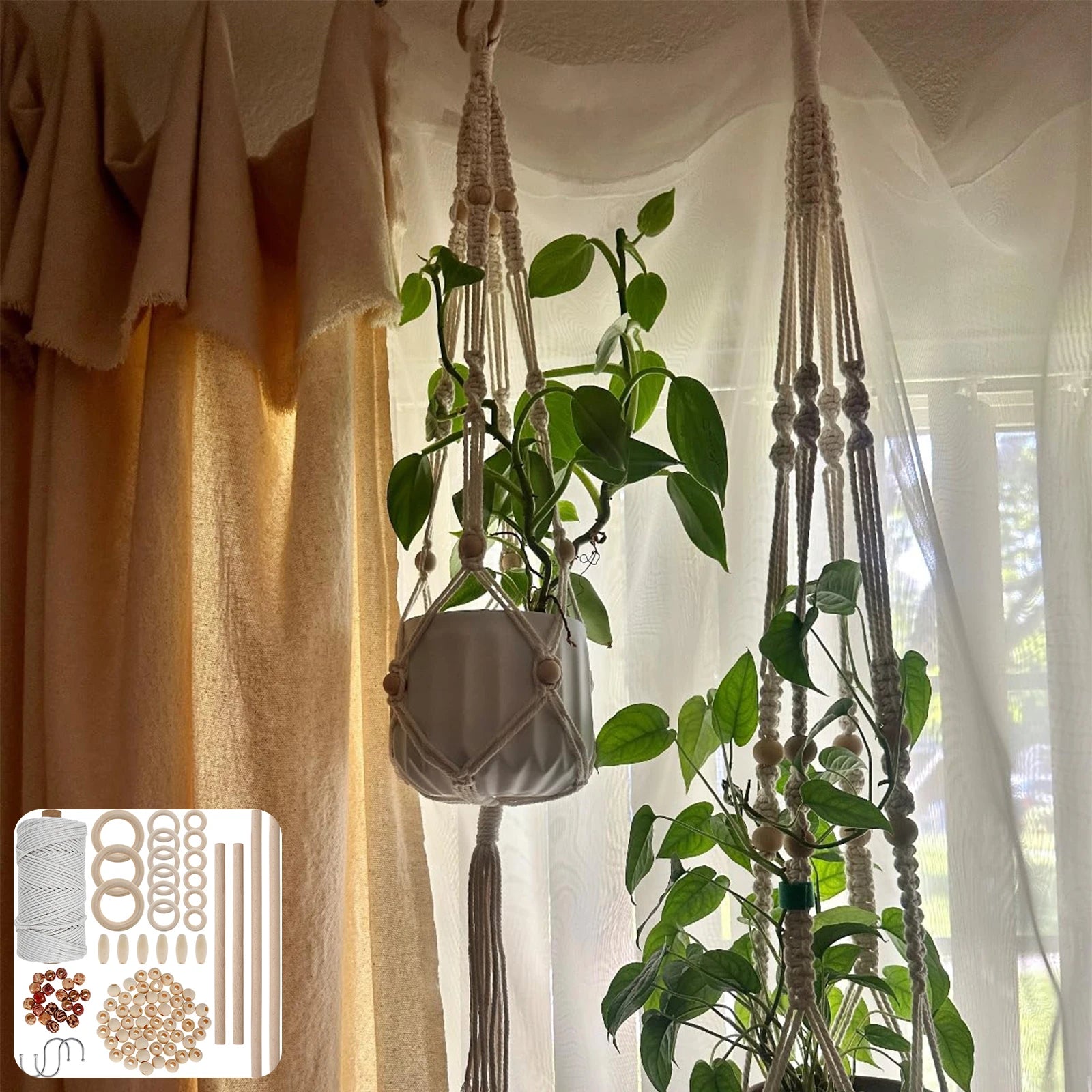 Beginner Macrame Kit with Cotton Rope