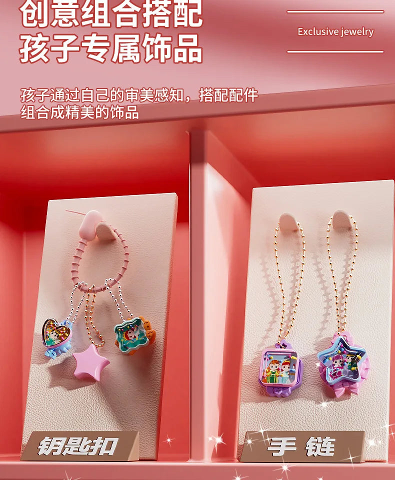 DIY Jewelry Maker Machine Bracelet Crafting Set with Cartoon Rabbit