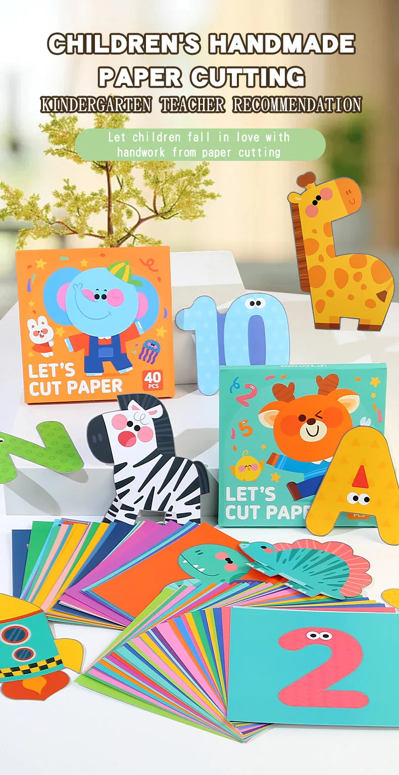 Kids Animal Origami Paper Cutting Book