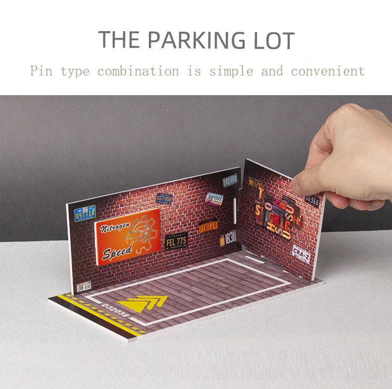 1/32 Scale Car Garage Diorama with LED Lights