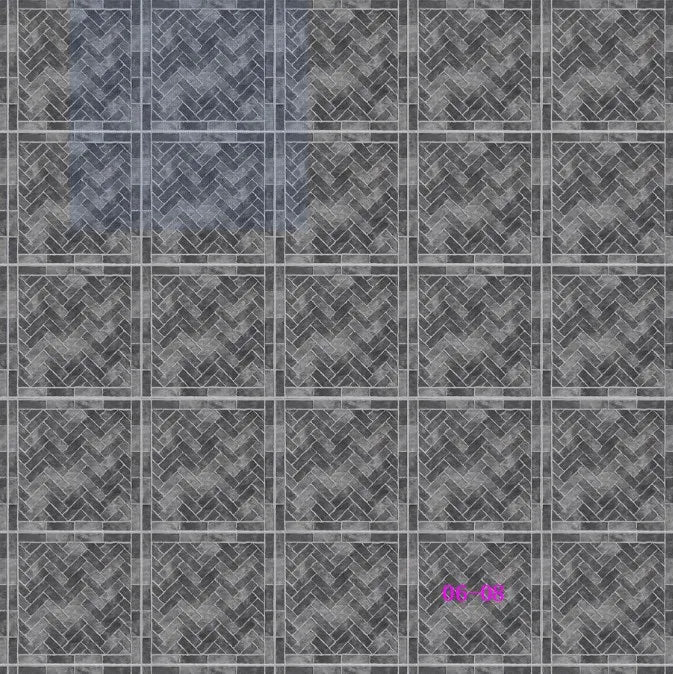 Miniature Road & Pavement Sticker Set (2pcs, 21x29cm)