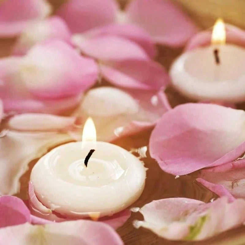 Floating Unscented Disc Candles for Romantic Decor