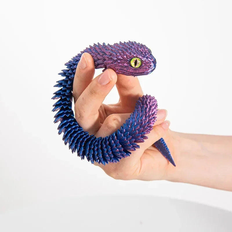3D Printed Movable Snake – 2025 New Year Gift & Desktop Ornament