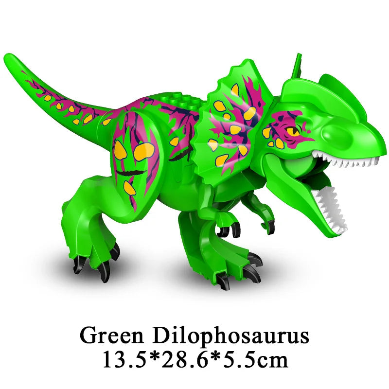 Jurassic Dinosaur Building Blocks – T-Rex, Raptor, Triceratops Models