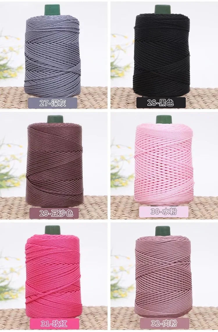 3mm Twisted Colored Cotton Cord – DIY Craft Rope