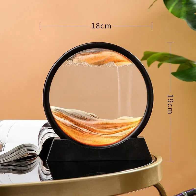 3D Moving Sand Art Hourglass for Home and Office Deco