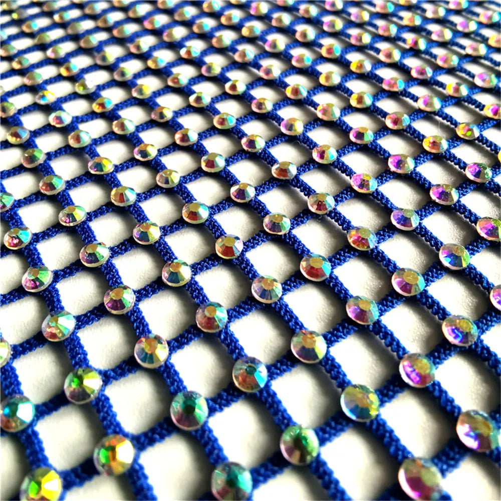 Rhinestone Mesh Applique Trim for DIY Crafts