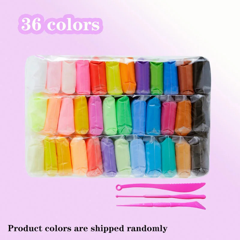 36 Color Air-Dry Clay Set with Tools