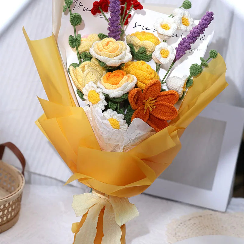 KRABALL Crochet Flower Bouquet Kit for Beginners