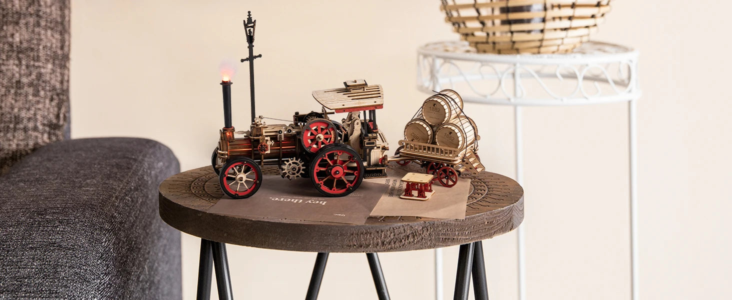Robotime Rokr 3D Wooden Steam Locomotive Puzzle Kit