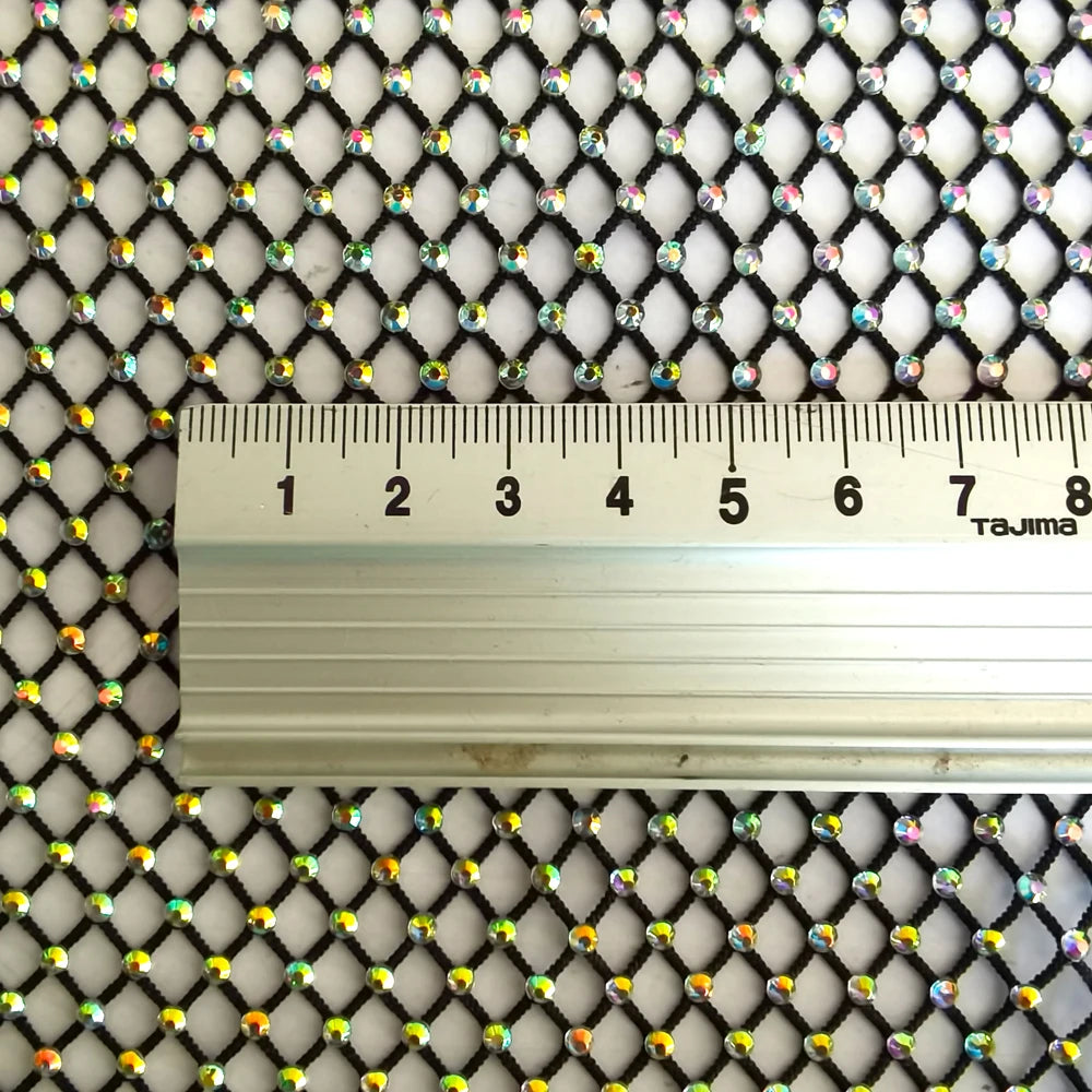 Rhinestone Mesh Applique Trim for DIY Crafts