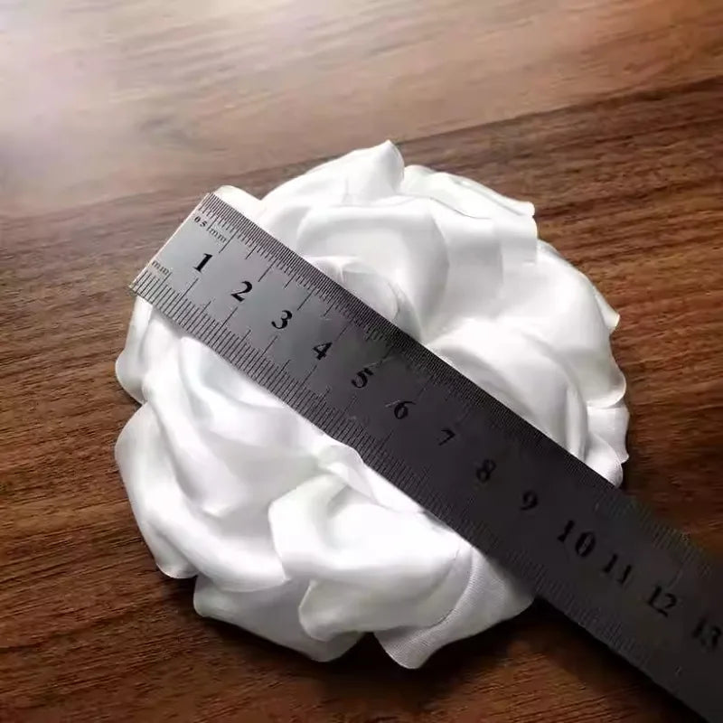 10cm Satin Oversized Camellia Artificial Flower – Hand-Sewn DIY Embellishment