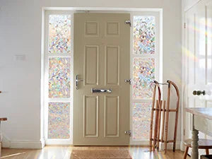Rainbow Static Cling Stained Glass Privacy Film