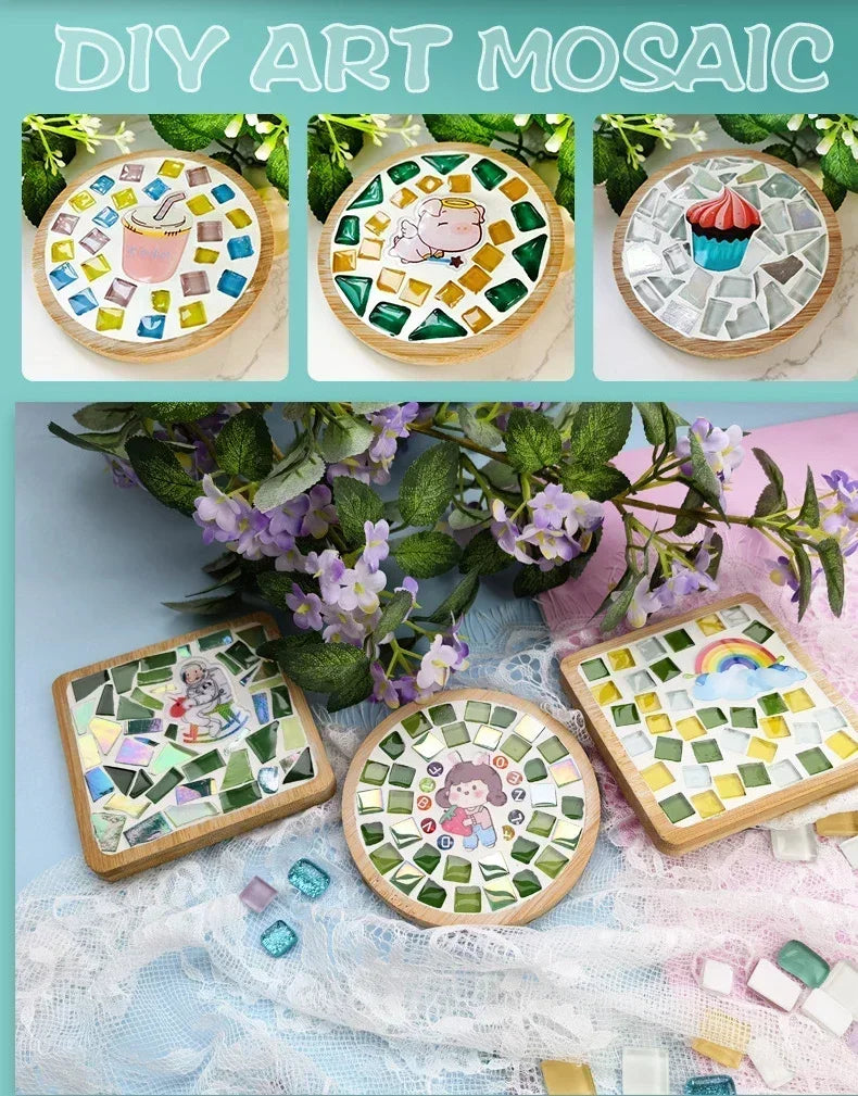 DIY Bamboo Mosaic Coaster Kit for Kids