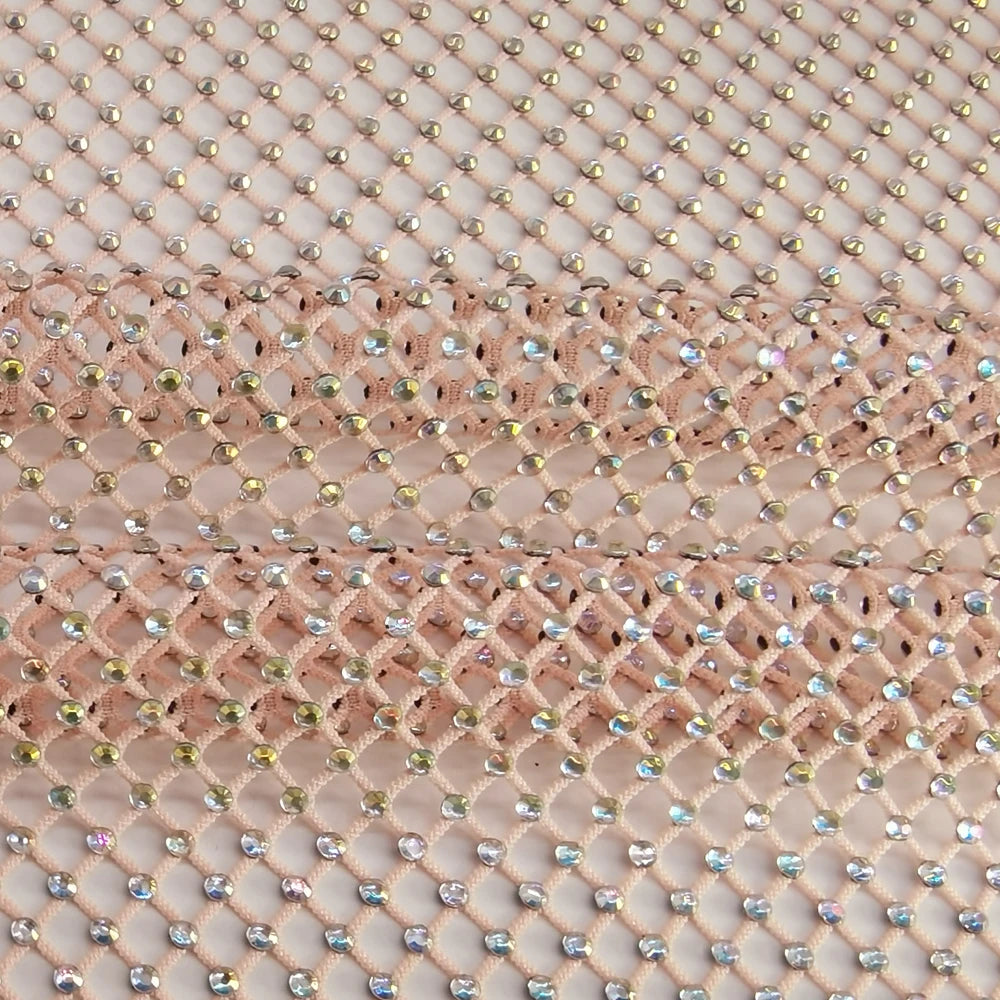 Rhinestone Mesh Applique Trim for DIY Crafts