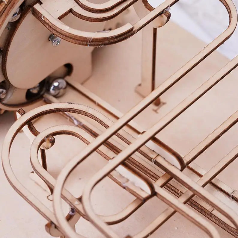 3D Wooden Marble Run Puzzle – Mechanical Model Kit