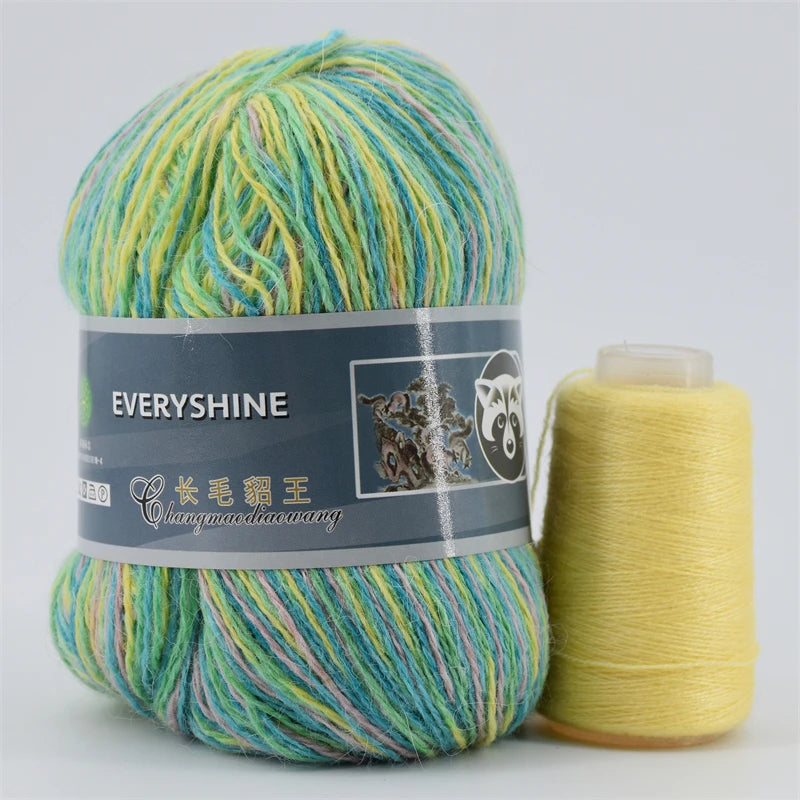 5 Pcs Cashmere Mink Fur Yarn for Hand Knitting  Long Plush Wool Crochet Knitting Yarn for Fall Winter Luxury Needlework Diy Knit