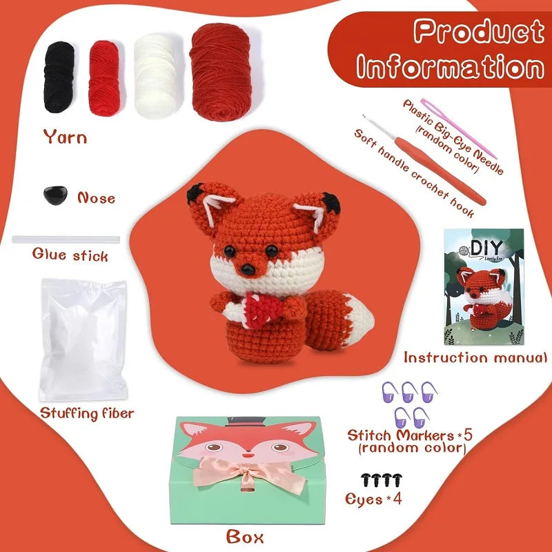 BUDDUR Animal Crochet Kit for Beginners