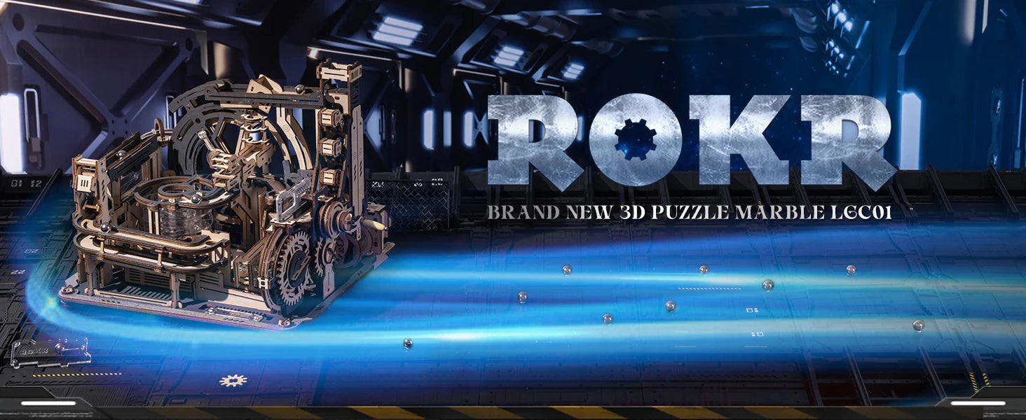 Robotime ROKR Electric Marble Spaceport 3D Puzzle