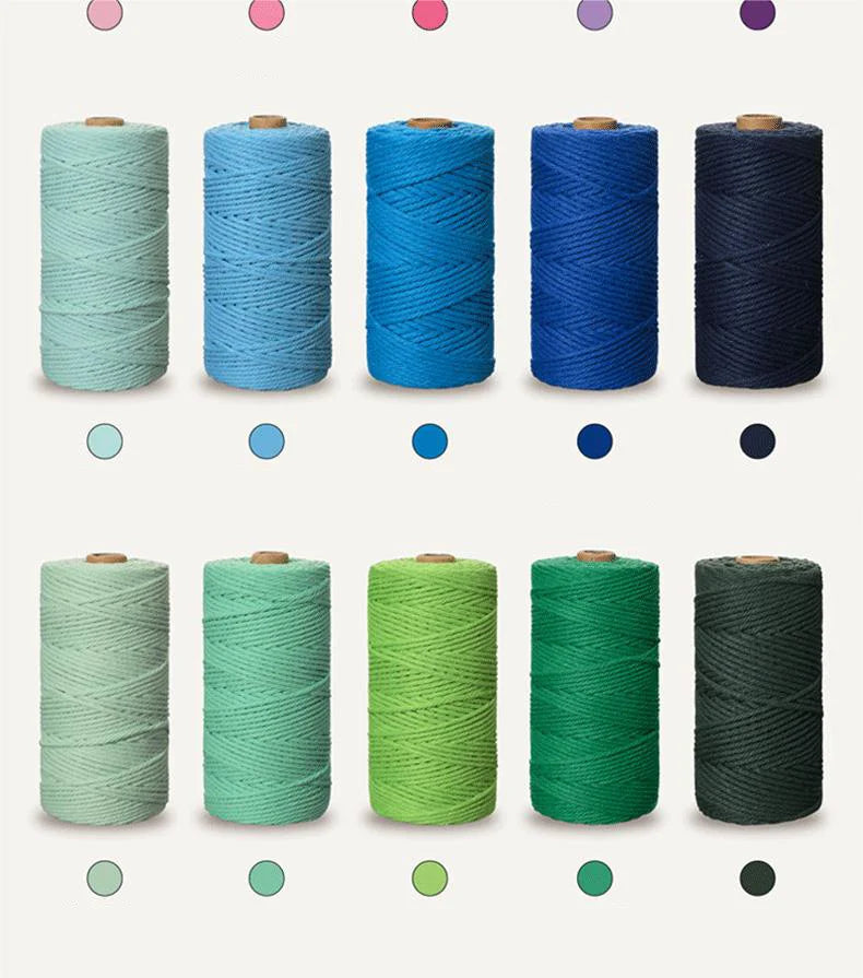 10m 4mm Braided Cotton Macrame Rope – Natural DIY Craft Cord