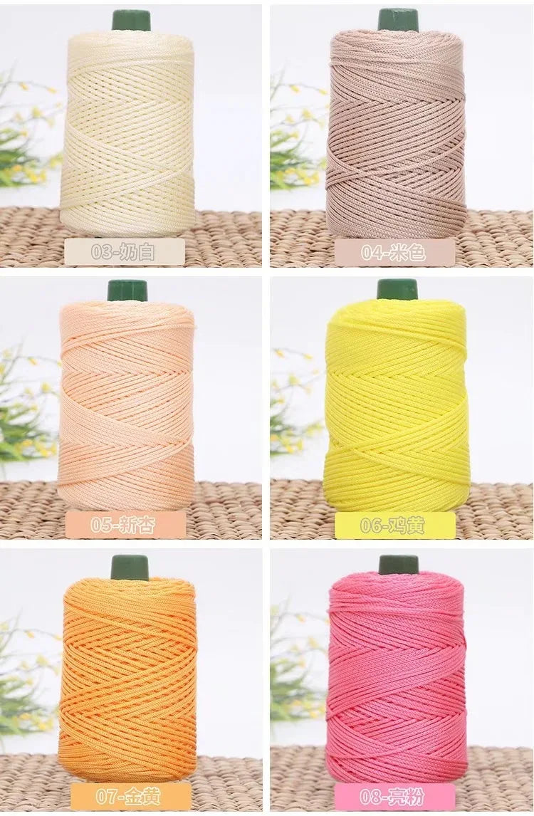 3mm Twisted Colored Cotton Cord – DIY Craft Rope
