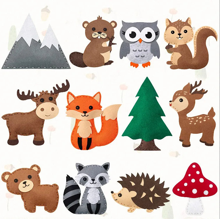 Woodland Animals DIY Felt Sewing Kit for Kids