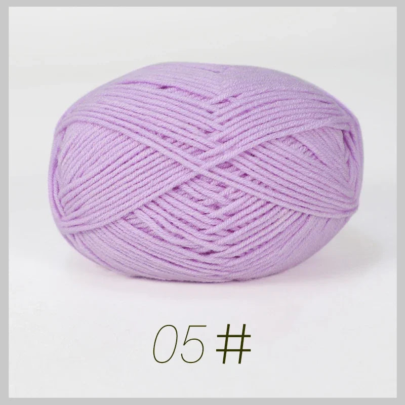 50g Soft Milk Cotton Yarn – Hand Knitting & Crochet Thread