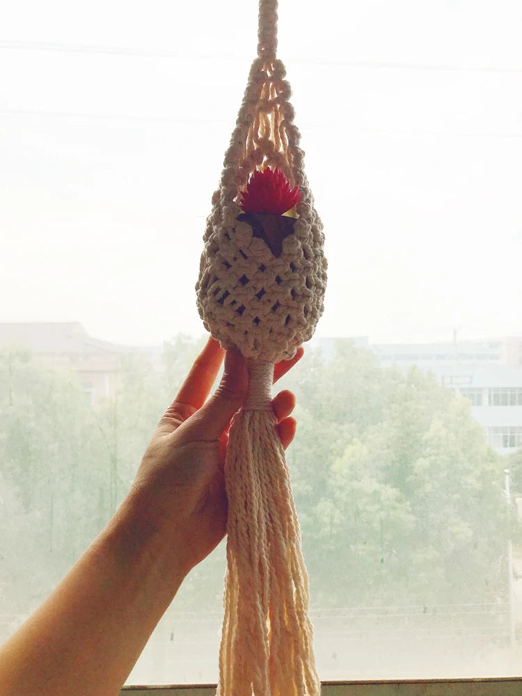 Handmade Macrame Plant Hanger Boho Wall Decor