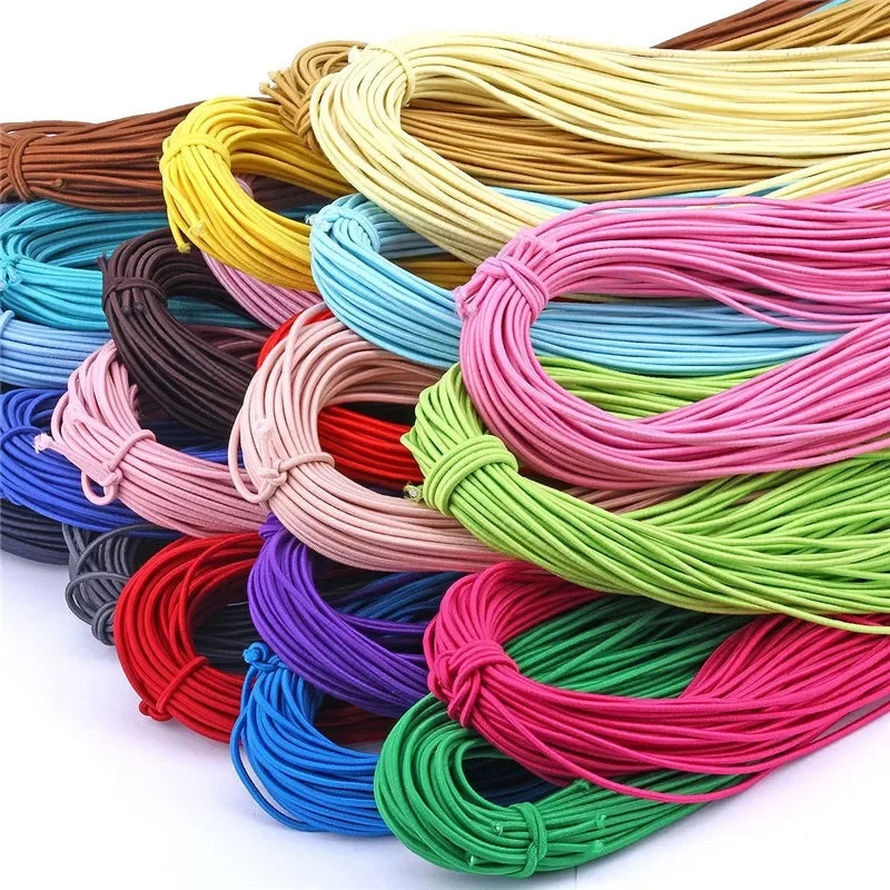 2mm Colorful Round Elastic Cord for DIY Sewing 5m