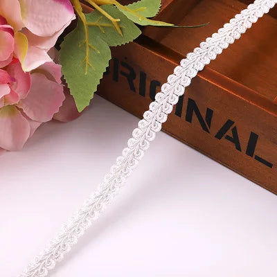 10Y Gold Silver Braided Lace Trim Ribbon