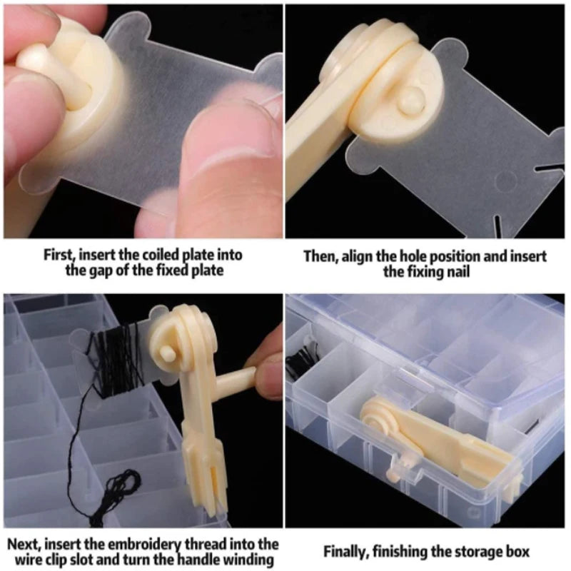 36-Grid Embroidery Floss Organizer Box Set
