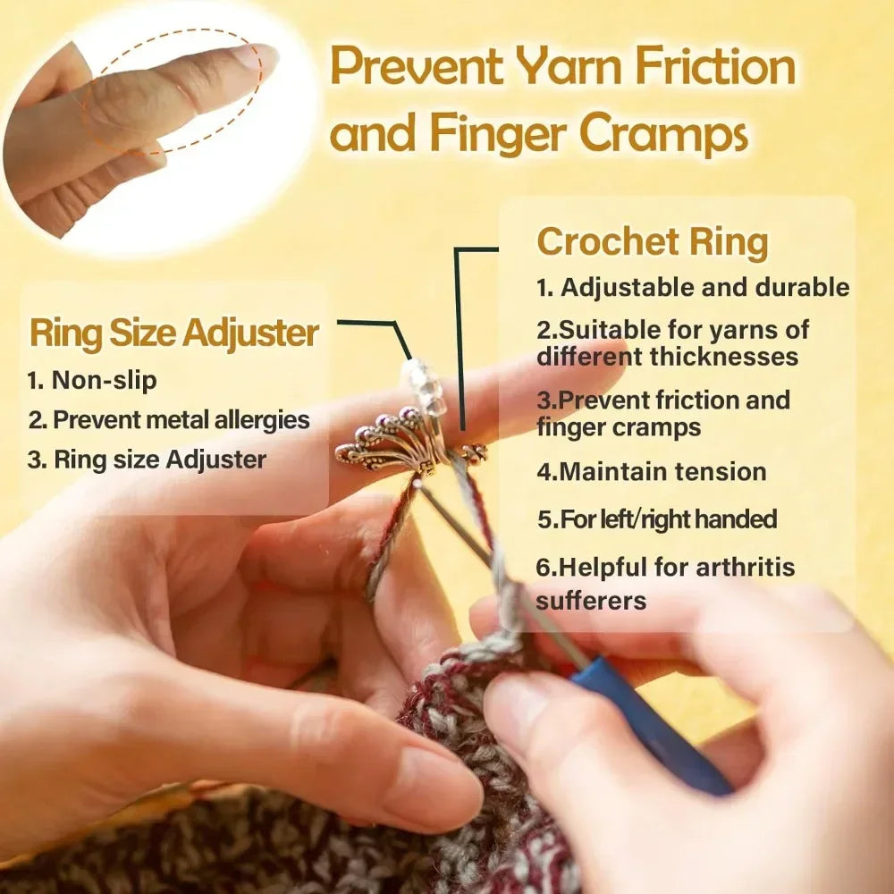 Adjustable Cat Crochet Tension Ring – Yarn Guide Tool