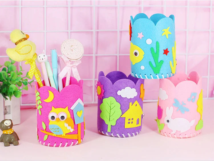 4PCS DIY Pencil Holder Craft Kit for Kids