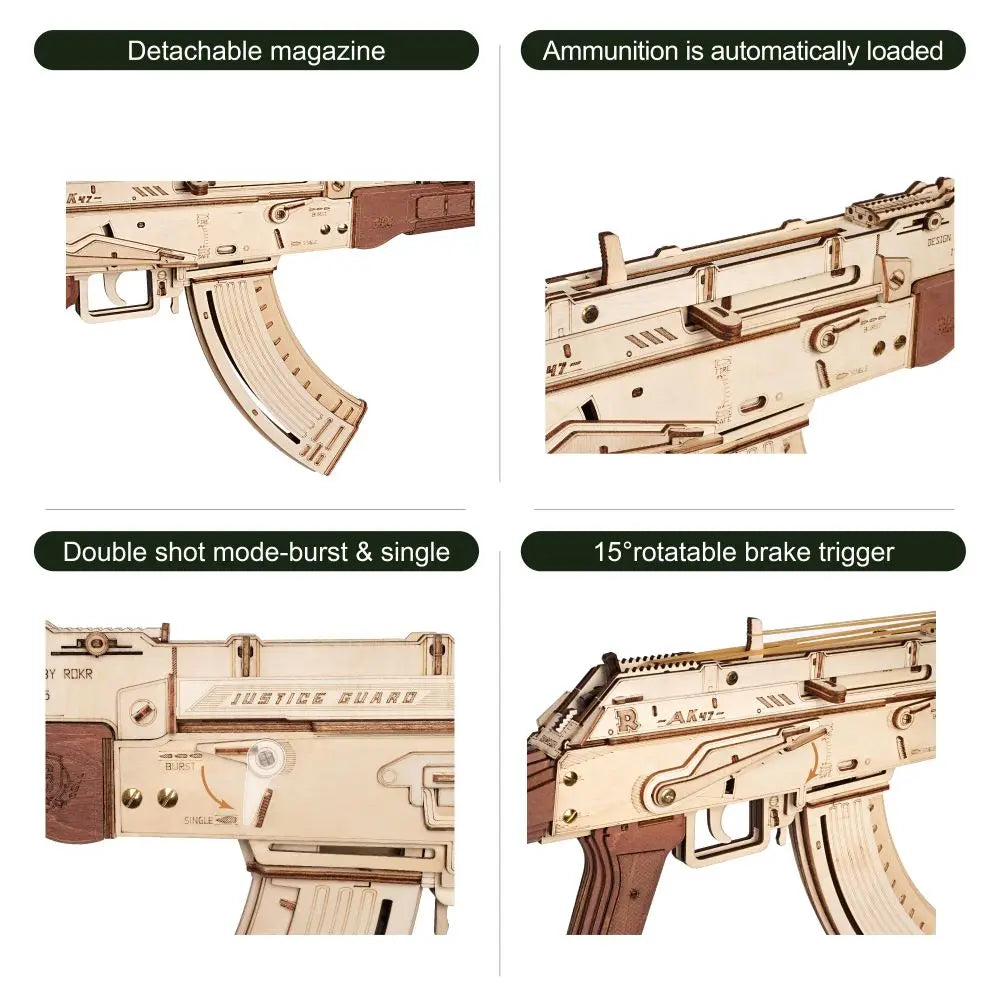 Robotime ROKR AK47 3D Wooden Puzzle Gun – LQ901
