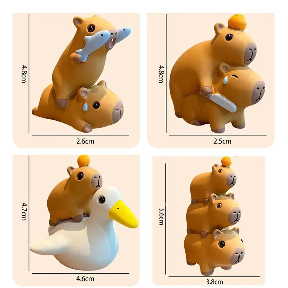 Capybara Resin Model Ornament for Table or Car Decoration