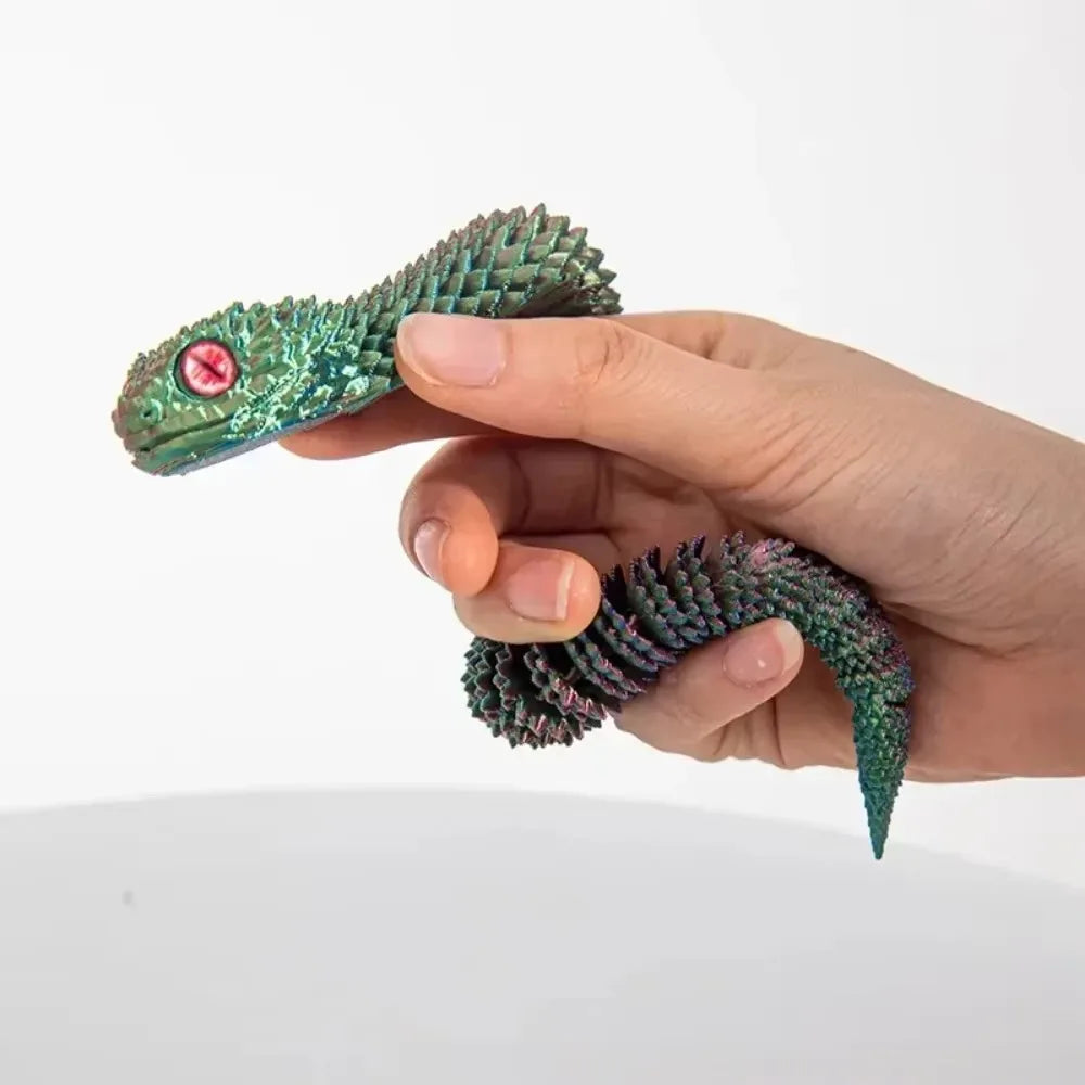 3D Printed Movable Snake – 2025 New Year Gift & Desktop Ornament